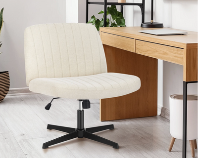 Criss Cross Chair Comfortable Desk Seat, Armless Computer Seating